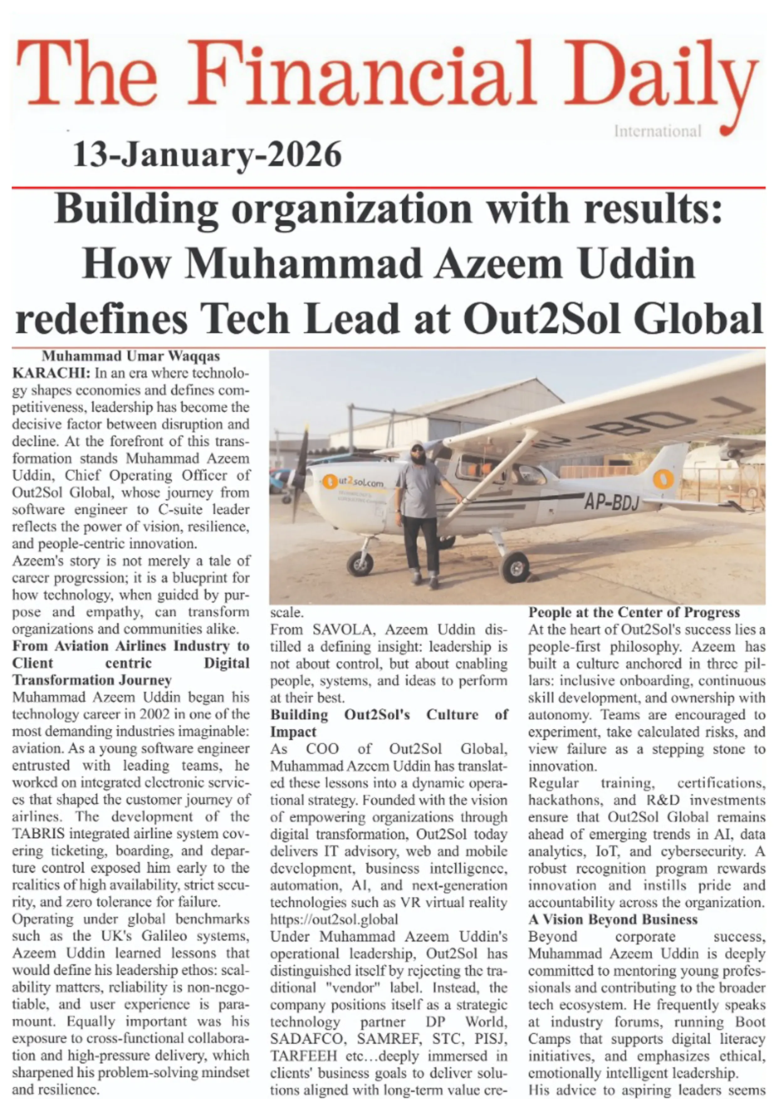  Out2Sol at Daily Financial News